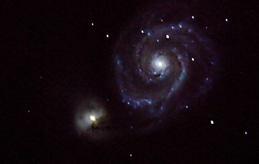 Whirlpool Galaxy, image taken at Windsor's Hallam Observatory